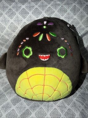 Cute Oceana The Shark Plush in Black and Bright Yellow
